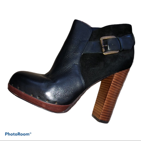 Sam Edelman Lulu Leather And Suede Ankle Booties - Picture 3 of 9